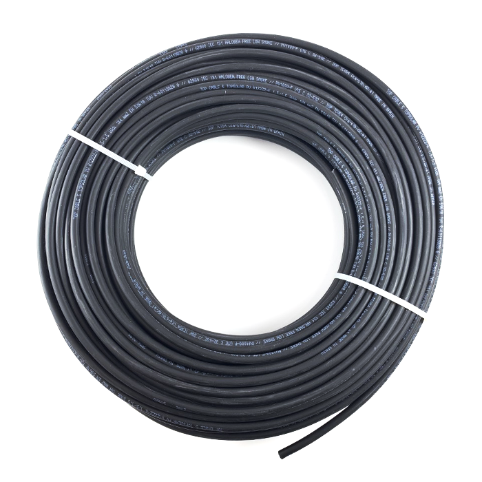 Câble solaire 6mm2 NOIR bobine 100m Cca