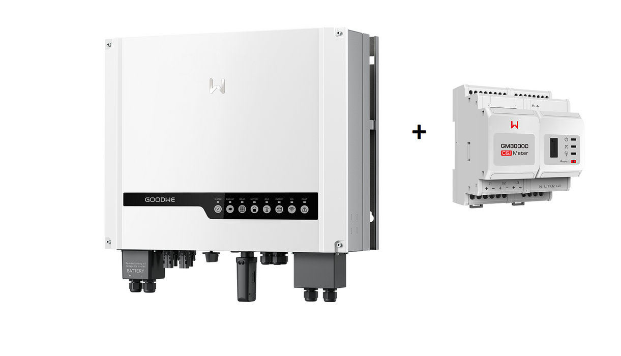 GoodWe GW5048D-ES | Onduleur hybride monophasé + compteur d'énergie GM3000